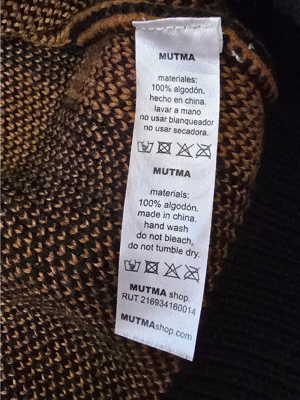 Mutma Homero cardigan black and brown check - Picture 8 of 10